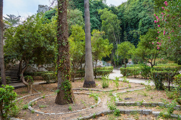 Alleys in Latomia of Paradise in Syracuse