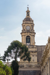 Clock tower of the Cathedral of Saint Agatha in Catania