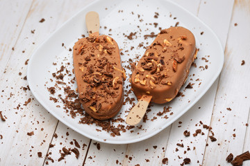 Chocolate popsicle ice cream