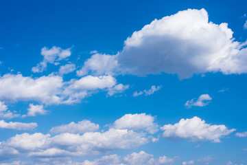 Naklejka na ściany i meble Very beautiful blue sky with cirrus clouds