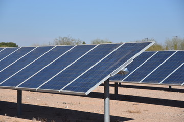 Solar array generating green electricity