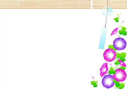 朝顔と風鈴 夏イメージ Stock イラスト Adobe Stock