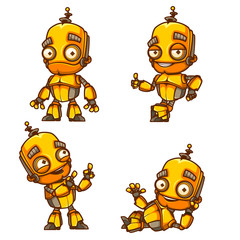 Set of four robot poses