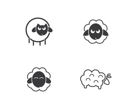 sheep logo vector icon