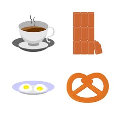 icons about Food with eat, bakery, dinner, teacup and pretzel