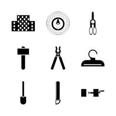 icon Instruments And Tools with shovel, cultivate, navigation, fashion and simple