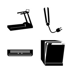 icon Electronic with temperature, fashion, treadmill, athletic and air