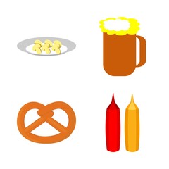 icons about Food with brown, agaric, crunchy, beer and eat