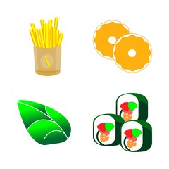 icons about Food with fresh, freshness, dinner, organic and orange