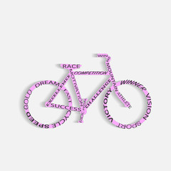 Bicycle Words Illustration