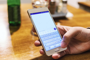 Woman using her smartphone
