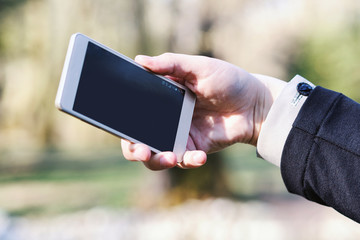 Woman using her smartphone