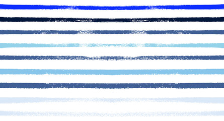 Summer Sailor Stripes Seamless Vector Pattern. Autumn Colors Textile Blue, Purple, White, Turquoise, Gray Print. Hipster Vintage Retro Stripes Design. Creative Horizontal Banner. Old Watercolor Fabric