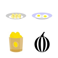 icons about Food with cookies, eat, tasty, potato and breakfast
