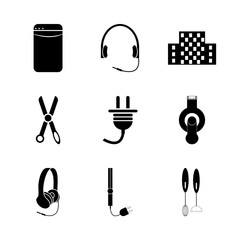icon Technology with lifestyle, handle, flash card, music and icy