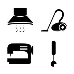 icon Electronic with housework, clothing, house, tool and exhaust fan