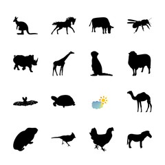 icon Animal with chicken, mandala, art, jungle and cow