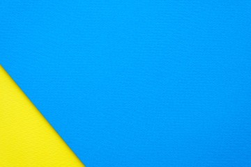 Blank blue and yellow paper texture background, art and design background