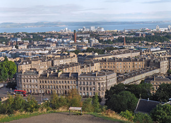 Fototapeta na wymiar View of Edinburgh New Town from Calton Hill