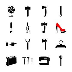 icon Instruments And Tools with instruments, fire, dress, linear and ax