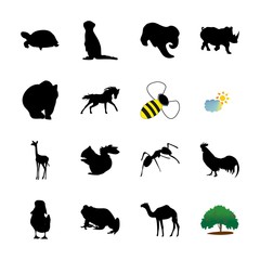 icon Animal with goat, trunk, duck, running and biology