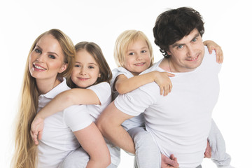 Fototapeta premium Portrait of family with children