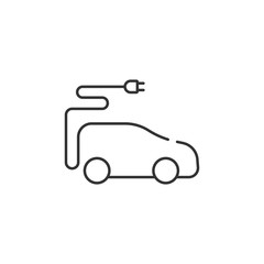Line electric car icon. Simple element illustration. Line electric car symbol design from Ecology collection set. Can be used in web and mobile