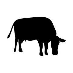 icon Animal with calf, symbol, background, bull and farming