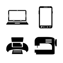 icon Electronic with phone , clothing, display, fashion and technology