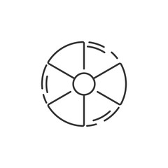 Radiation icon. Simple element illustration. Radiation symbol design from Ecology collection set. Can be used in web and mobile