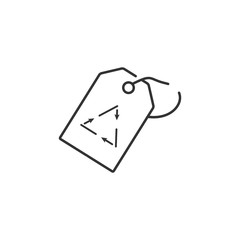 Recycle tag icon. Simple element illustration. Recycle tag symbol design from Ecology collection set. Can be used in web and mobile