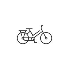 Fototapeta premium Bicycle line icon. Simple element illustration. Bicycle line symbol design from Ecology collection set. Can be used in web and mobile