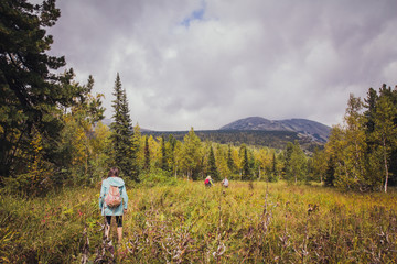 Fototapeta premium The mountainous landscape. Sheregesh, Siberia.