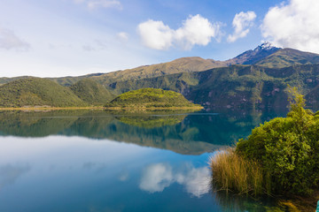 Fototapeta na wymiar Laguna of Cuicocha and Cotacachi volcan
