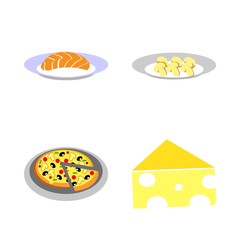 icons about Food with parmesan, cheddar, swiss, organic and cuisine