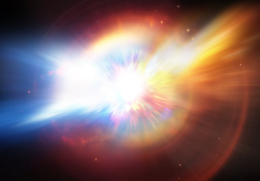 Explosion of planet or supernova star