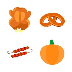 icons about Food with tasty, beef, pumpkin, grill and cooking