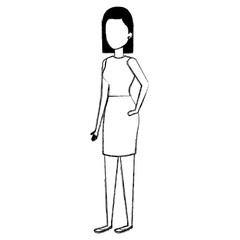 businesswoman avatar character icon vector illustration design