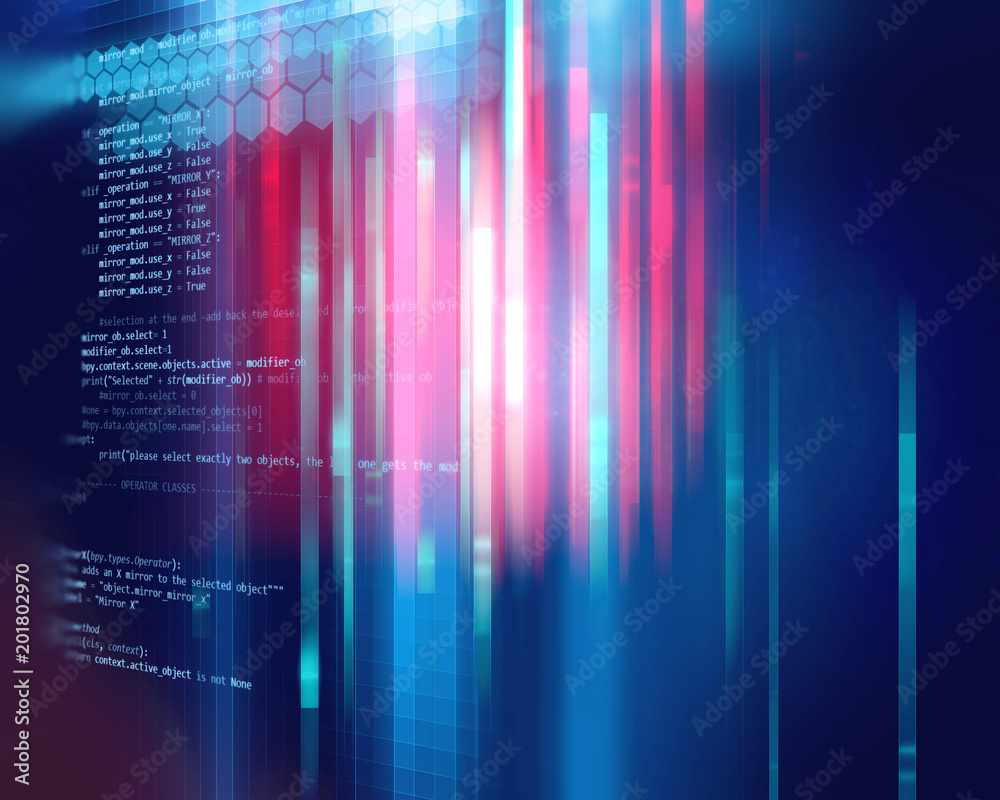 Poster digital code number abstract technology background
