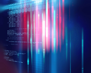 digital code number abstract technology background