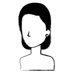 beautiful and young woman shirtless character vector illustration design