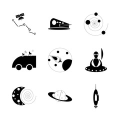 icon Cosmos with astrology, cosmos, constellation of cassiopeia, space and astronaut