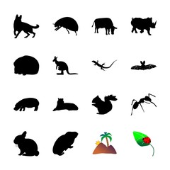 icon Animal with cave, fly, bull, sign and nature
