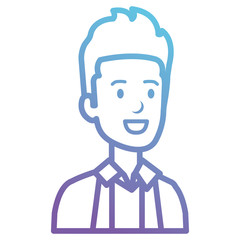 businessman avatar character icon vector illustration design