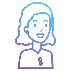 businesswoman avatar character icon vector illustration design