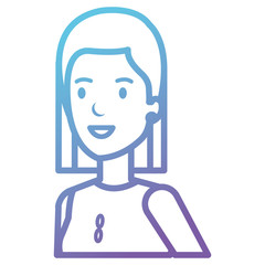 businesswoman avatar character icon vector illustration design