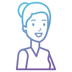 businesswoman avatar character icon vector illustration design