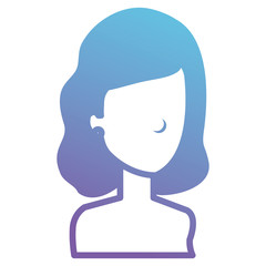 beautiful and young woman shirtless character vector illustration design