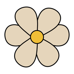 beautiful flower decorative icon vector illustration design