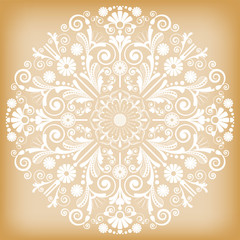 vector vintage floral  background with decorative flowers for design